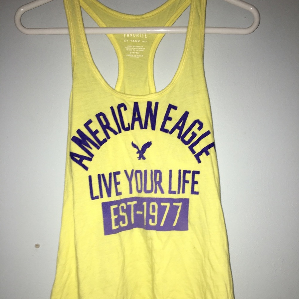 American eagle yellow tank top. Size S